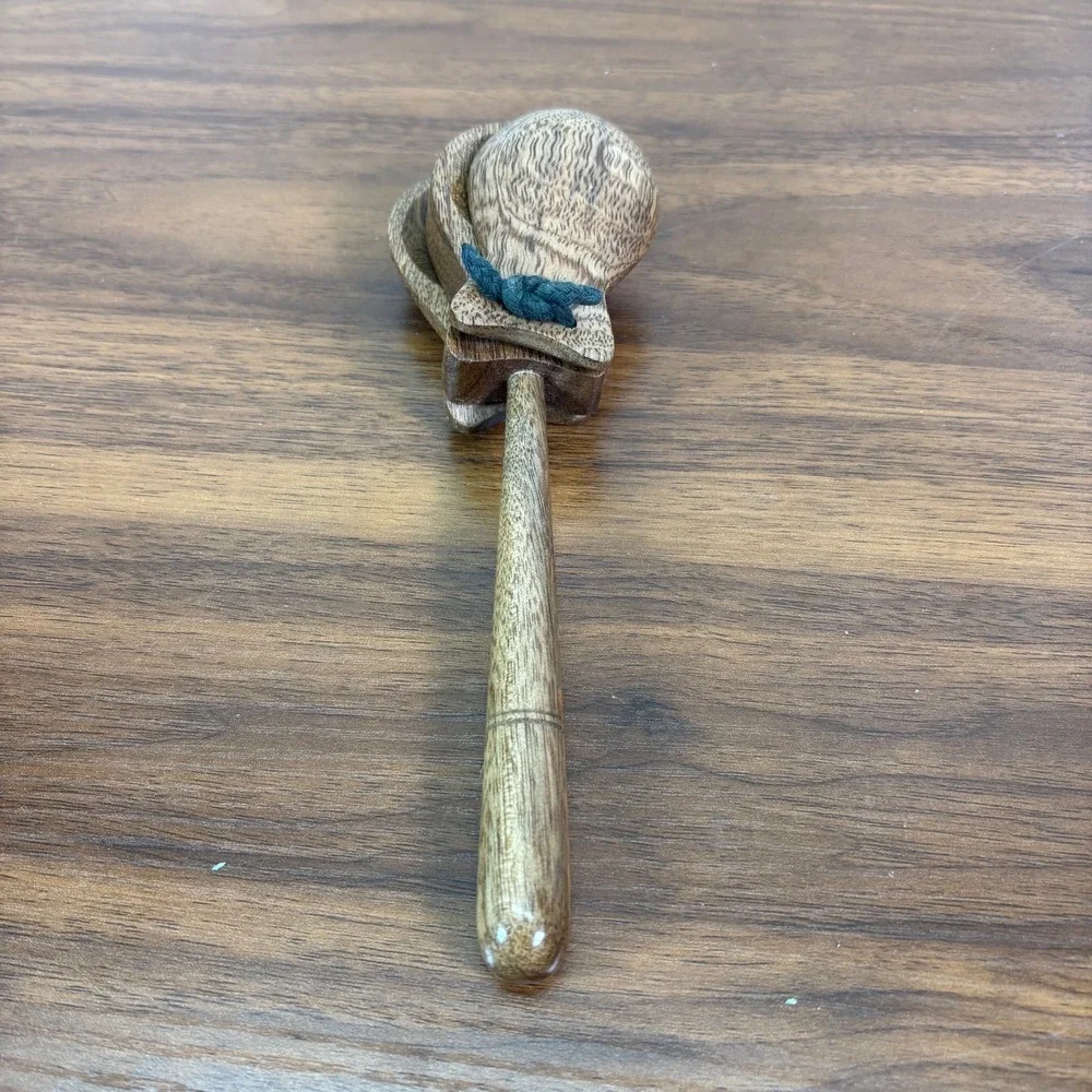 Vintage Wooden Stained Castanets Clackers Instruments No chips Perfect